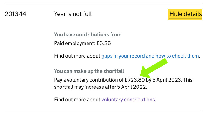 Dodatkowa składka w danym roku kolejny screenshot z konta emerytalnego